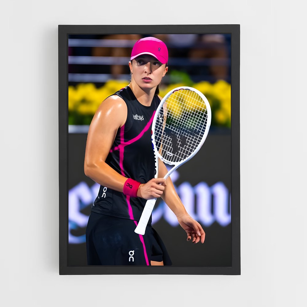 Poster Iga en Action – affiche Tennis (vue 2)